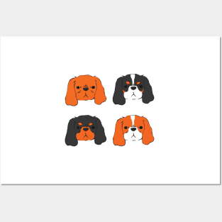 Cavalier King Charles Spaniel - Blenheim, Tri, Ruby, and Black and Tan Posters and Art